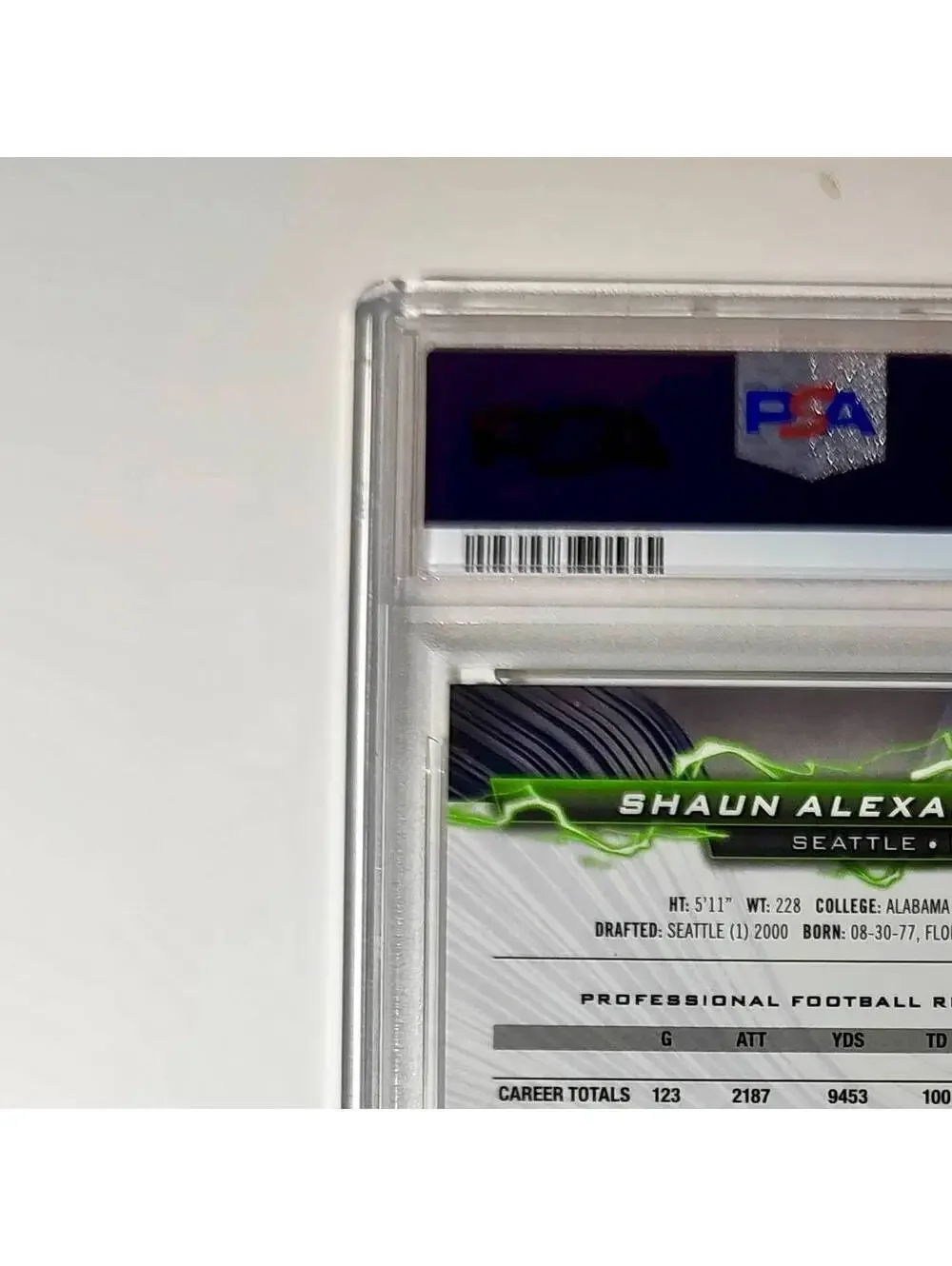 Shaun Alexander 2023 Topps Resurgence 071/200 #83 Yellow Surge PSA 9 Mint